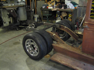 Rear frame ready to start welding in