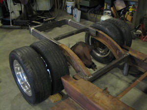 Rear frame mostly boxed in to the original frame