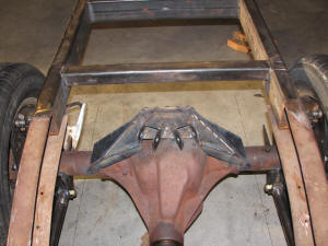 Axle bridge welded together, I'm going to grind it smooth to make it look like it was some how stamped from a single piece of steel.