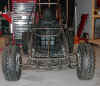 Sitting on the ground, steering made, coilovers on