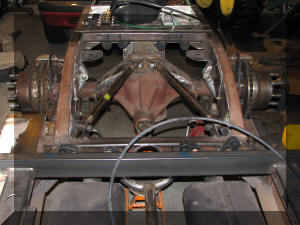 Rear axle ready to finish weld