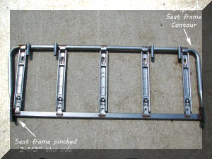 Seat Rear 1 side pinched in